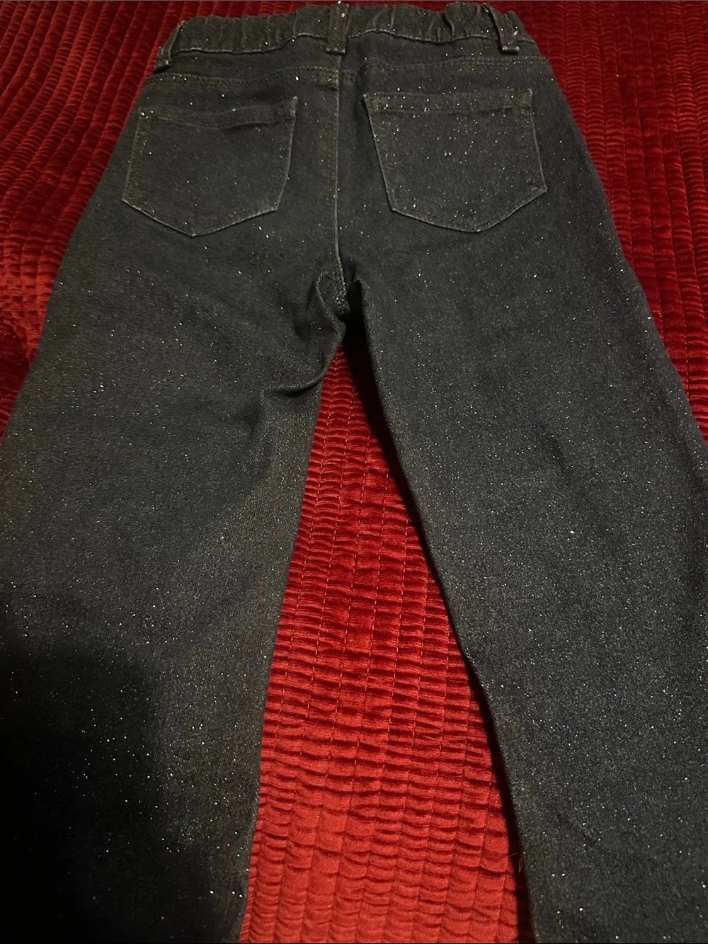 wonder nation Blue denim Sparkle Stretch Jeans with Flare